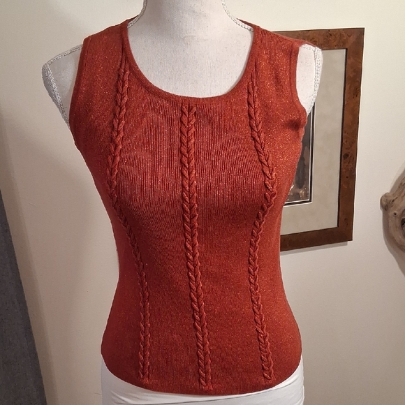 Joseph A. Women's Red Sparkle Cardigan Twin Set - Picture 3 of 12